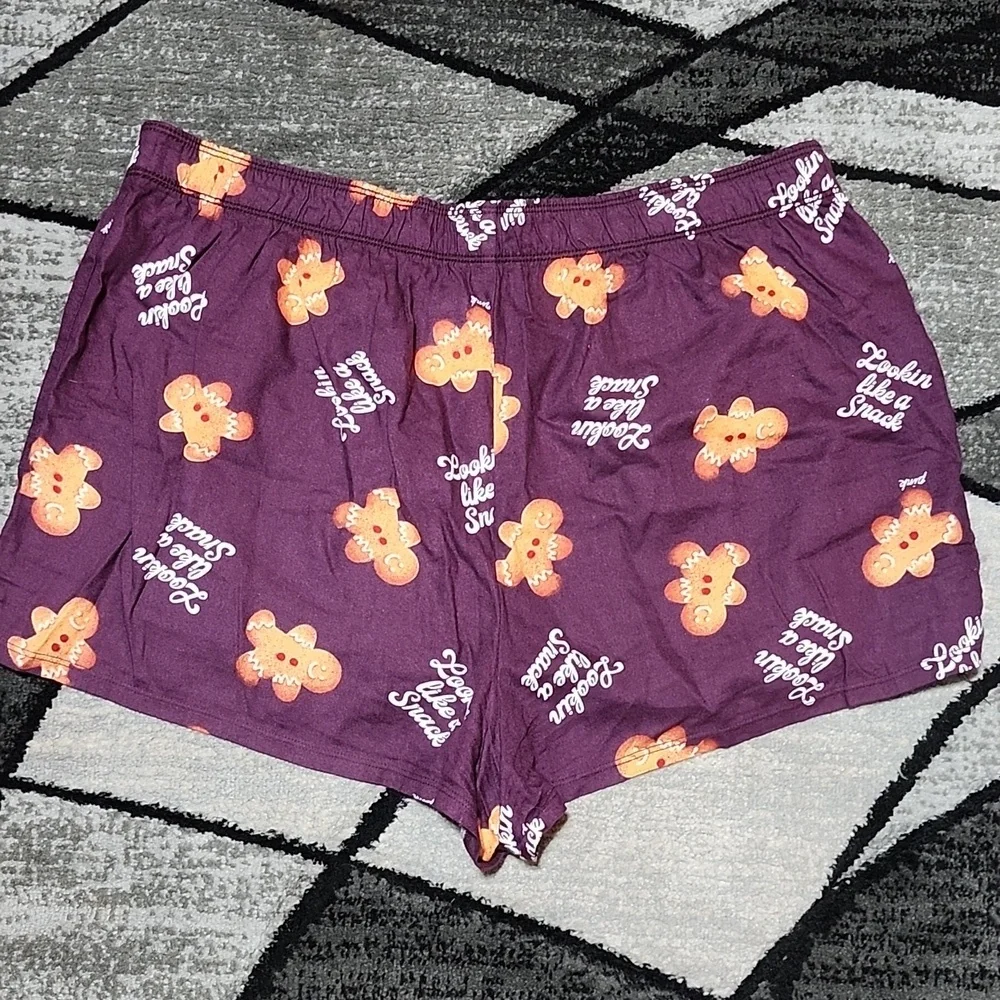 VS PINK 2019 GINGERBREAD LOUNGE BOXY SHORT LARGE